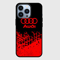 Чехол для iPhone 13 Pro BMW краски красные полосы, цвет: 3D-черный