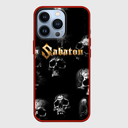 Чехол для iPhone 13 Pro Sabaton - logo rock group, цвет: 3D-красный