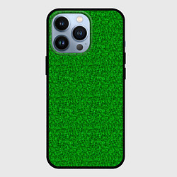 Чехол для iPhone 13 Pro Зеленая трава узор, цвет: 3D-черный