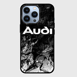 Чехол для iPhone 13 Pro Audi black graphite, цвет: 3D-черный