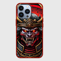 Чехол для iPhone 13 Pro Самурай нечеловек свирепый, цвет: 3D-красный