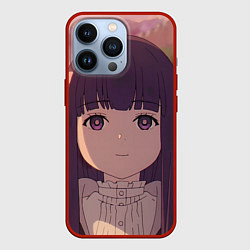 Чехол для iPhone 13 Pro Sousou no Frieren Ферн cute face, цвет: 3D-красный