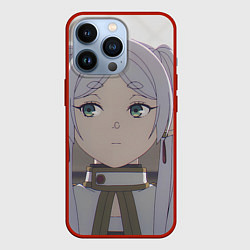 Чехол для iPhone 13 Pro Фрирен: Взгляд в сторону, цвет: 3D-красный