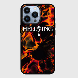 Чехол для iPhone 13 Pro Hellsing red lava, цвет: 3D-черный