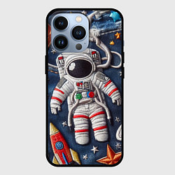 Чехол для iPhone 13 Pro Джинсовый космонавт - нейросеть, цвет: 3D-черный
