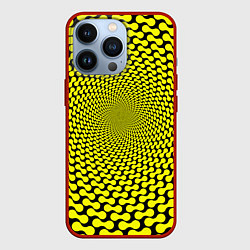 Чехол для iPhone 13 Pro Ядовитая геометрическая иллюзия, цвет: 3D-красный