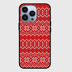 Чехол iPhone 13 Pro Цветной вязаный орнамент