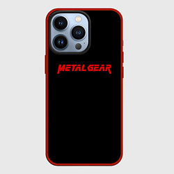 Чехол для iPhone 13 Pro Metal gear red logo, цвет: 3D-красный