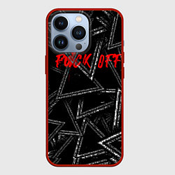 Чехол для iPhone 13 Pro F*ck off, цвет: 3D-красный