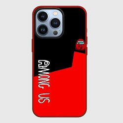 Чехол для iPhone 13 Pro Амонг ас геометрия красный, цвет: 3D-красный