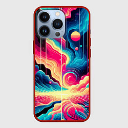 Чехол для iPhone 13 Pro Neon space fantasy - ai art, цвет: 3D-красный