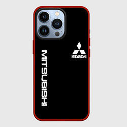 Чехол для iPhone 13 Pro Mitsubishi logo white auto, цвет: 3D-красный