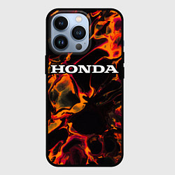 Чехол для iPhone 13 Pro Honda red lava, цвет: 3D-черный