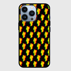 Чехол для iPhone 13 Pro Billie Eilish glitch pattern, цвет: 3D-черный