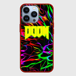 Чехол для iPhone 13 Pro Doom optical colors, цвет: 3D-красный