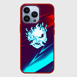 Чехол для iPhone 13 Pro Samurai geometry stripes neon, цвет: 3D-красный