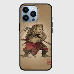 Чехол для iPhone 13 Pro Жаба самурай - каллиграфия, цвет: 3D-черный