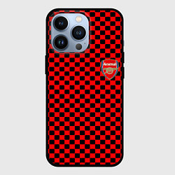 Чехол для iPhone 13 Pro Arsenal текстура клетка, цвет: 3D-черный