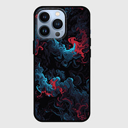 Чехол для iPhone 13 Pro Цветные клубы дыма, цвет: 3D-черный