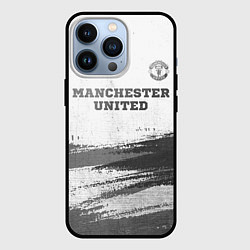 Чехол для iPhone 13 Pro Manchester United - white gradient посередине, цвет: 3D-черный