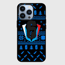 Чехол для iPhone 13 Pro Rainbow six winter steel, цвет: 3D-черный