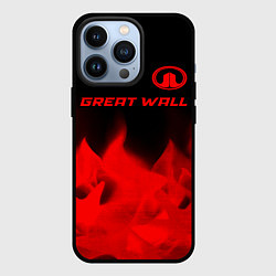 Чехол iPhone 13 Pro Great Wall - red gradient посередине