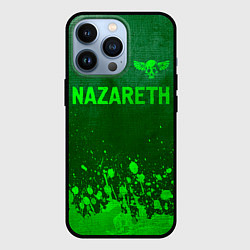 Чехол для iPhone 13 Pro Nazareth - green gradient посередине, цвет: 3D-черный