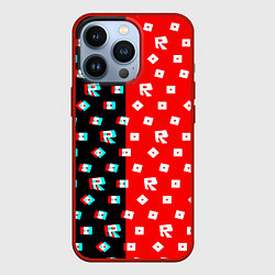 Чехол для iPhone 13 Pro Roblox glitch pattern, цвет: 3D-красный