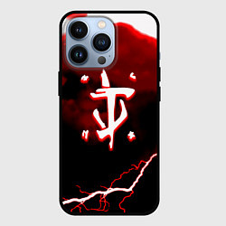 Чехол для iPhone 13 Pro Doom storm logo, цвет: 3D-черный