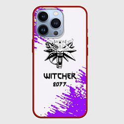 Чехол для iPhone 13 Pro The Witcher 2077 неоновые краски, цвет: 3D-красный