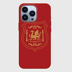 Чехол для iPhone 13 Pro Подземелье вкусностей - герб, цвет: 3D-красный