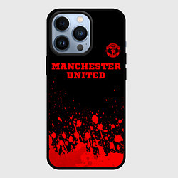 Чехол для iPhone 13 Pro Manchester United - red gradient посередине, цвет: 3D-черный