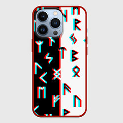 Чехол для iPhone 13 Pro Doom glitch pattern, цвет: 3D-красный