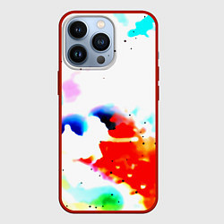 Чехол для iPhone 13 Pro Космическая текстура краски, цвет: 3D-красный