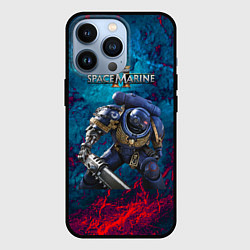 Чехол для iPhone 13 Pro Warhammer 40000 space marine 2 ультрамарин, цвет: 3D-черный