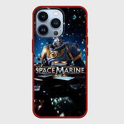 Чехол для iPhone 13 Pro Warhammer 40000 space marine 2 ультрамарин в броне, цвет: 3D-красный