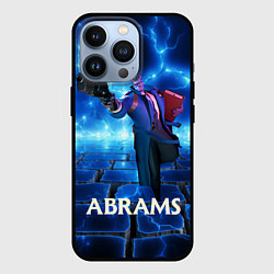 Чехол для iPhone 13 Pro Deadlock Abrams синие молнии, цвет: 3D-черный