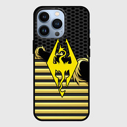 Чехол для iPhone 13 Pro Skyrim gold edinion, цвет: 3D-черный