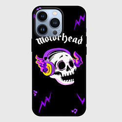 Чехол для iPhone 13 Pro Motorhead неоновый череп, цвет: 3D-черный