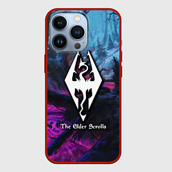 Чехол для iPhone 13 Pro Skyrim game steel, цвет: 3D-красный