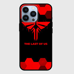 Чехол для iPhone 13 Pro The Last Of Us - red gradient, цвет: 3D-черный