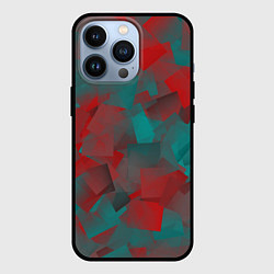 Чехол для iPhone 13 Pro Зелено-красный калейдоскоп, цвет: 3D-черный