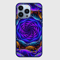 Чехол для iPhone 13 Pro Неоновая психоделика, цвет: 3D-тёмно-синий