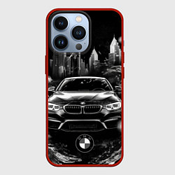 Чехол для iPhone 13 Pro BMW город абстракции, цвет: 3D-красный