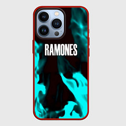 Чехол для iPhone 13 Pro Ramones fire rose, цвет: 3D-красный