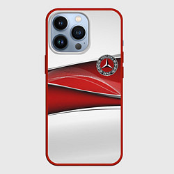 Чехол для iPhone 13 Pro Mercedes benz авто, цвет: 3D-красный