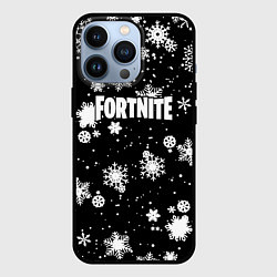 Чехол для iPhone 13 Pro Fortnite winter snow, цвет: 3D-черный