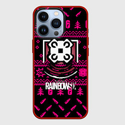 Чехол для iPhone 13 Pro Rainbow six winter pink, цвет: 3D-красный