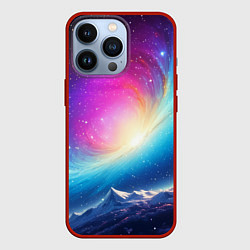 Чехол для iPhone 13 Pro Бескрайний космос, цвет: 3D-красный