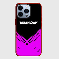 Чехол для iPhone 13 Pro Deathloop neon geometry, цвет: 3D-красный